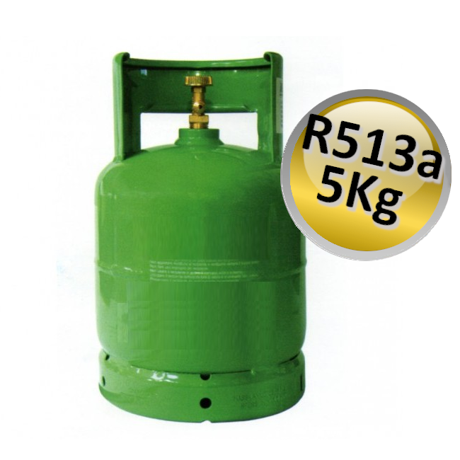 Bouteille de gaz R513A de 5 kg net, remplacement à faible PRG du R134a