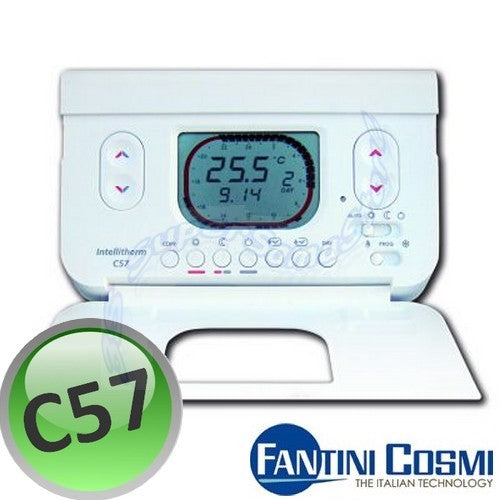 Fantini Cosmi C57 Weekly Programmable Thermostat - white