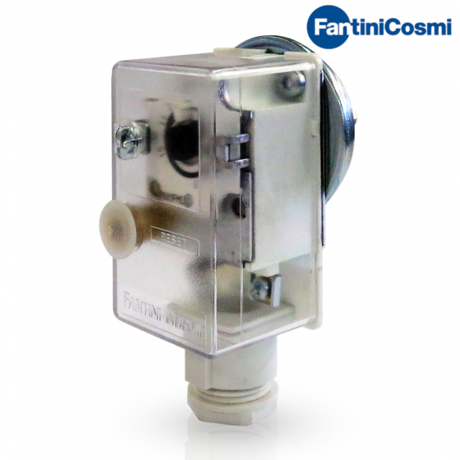 Pressostat à réarmement manuel pour systèmes de chauffage, raccord fileté femelle G 1/4''