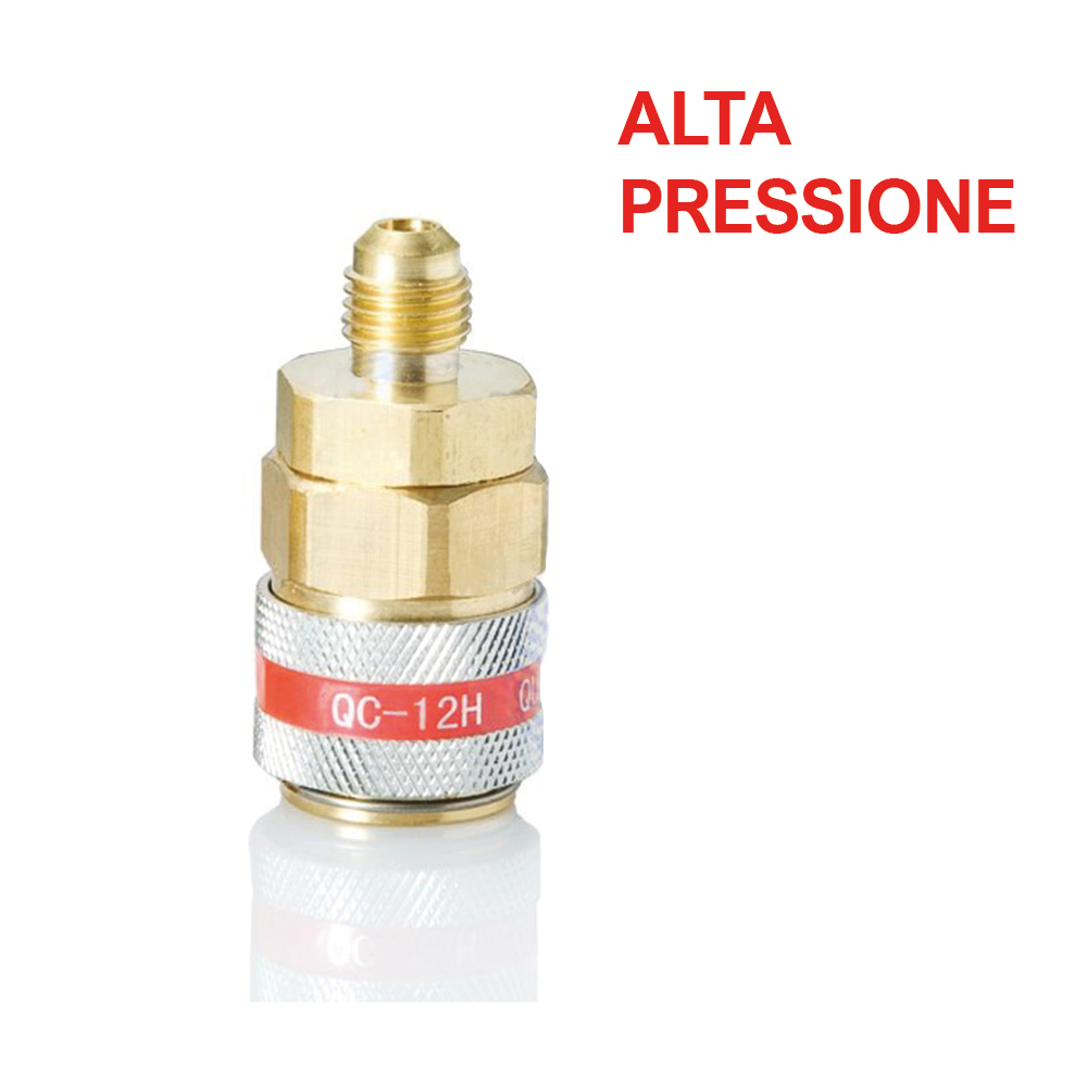 Raccord rapide droit haute pression 1/4 SAE - Gaz R134A