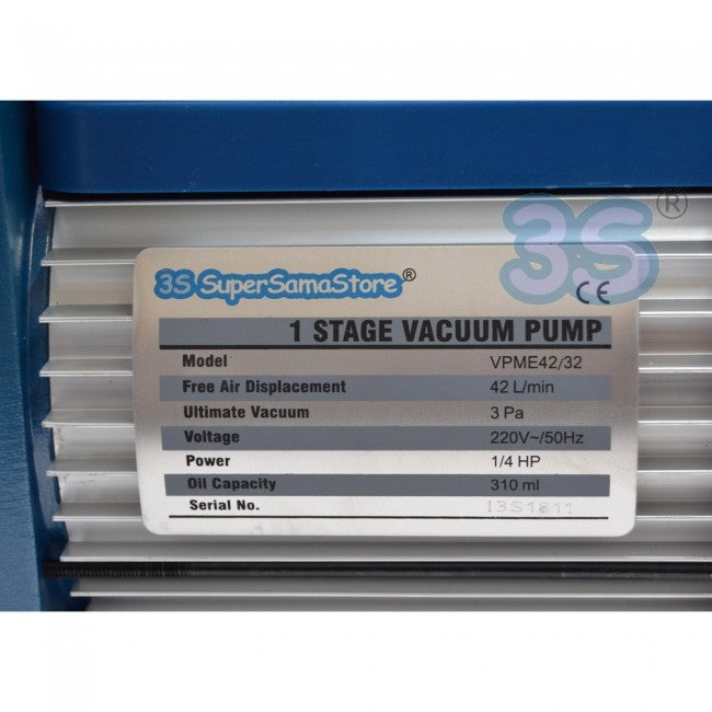 Pompe à vide monobloc 42 L/min avec électrovanne et manomètre à vide - homologuée pour le gaz R32