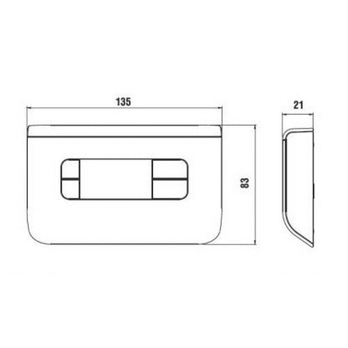 CH116 - Digital room thermostat, silver - Fantini Cosmi