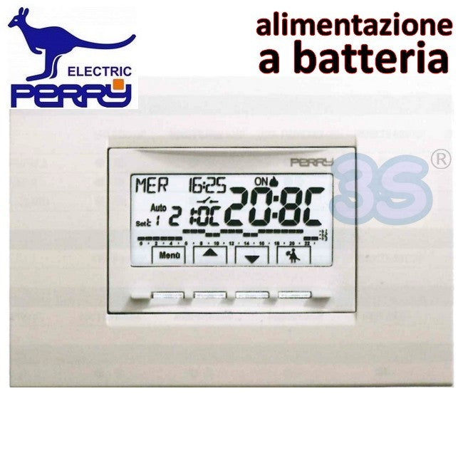Perry 1CRCDS28 - NEXT Series 3V Battery-Powered Digital Chronothermostat