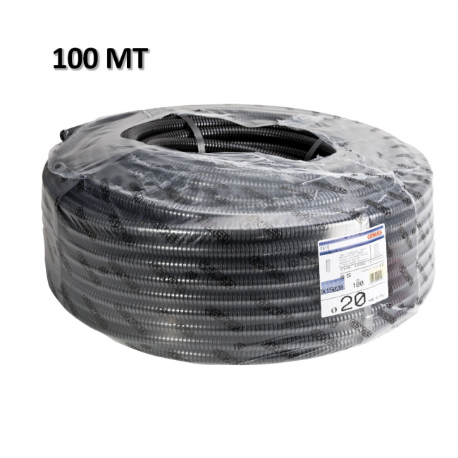 Tube ondulé noir GEWISS Ø 20 mm - bobine de 100 m