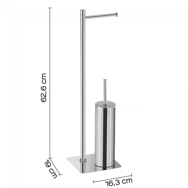 Toilet paper holder and toilet brush holder - ARTÙ 113213 GEDY