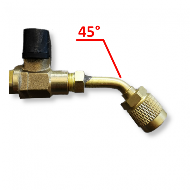 Tuyau flexible avec robinet 1/4'' x 1/4'' SAE haute qualité 1800 mm - Couleur jaune