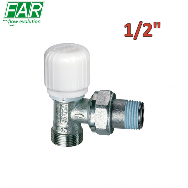 1610 - Robinet d'angle thermostatique 1/2'' avec raccord en cuivre ou multicouche - FAR