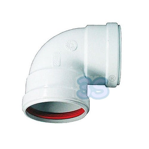 90° F-F extruded aluminum white bend Ø 80mm for boiler flues