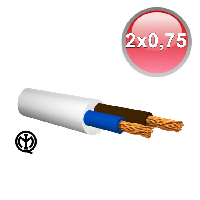 Câble électrique biconducteur FS16 FROR - 2 x 0,75 mm² - Rouleau de 100 m