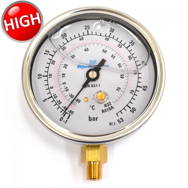 Manomètre haute pression pour échelles de gaz R32 et R410A, bain de glycérine