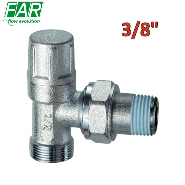 1100 - Vanne d'angle à verrouillage 3/8'' avec raccord en cuivre ou multicouche - FAR