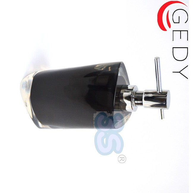 Distributeur de savon en métal noir de la série Gedy TWIST