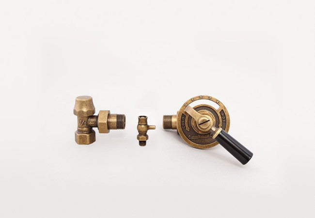 1/2" Liberty Style Burnished Antique Valve and Cap Kit