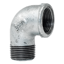 Coude 1''1/4 M-F 90° en fonte malléable galvanisée