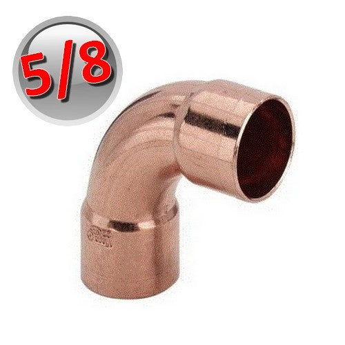 Coude en cuivre FF à 90° à souder 5/8'' - 15,87 mm