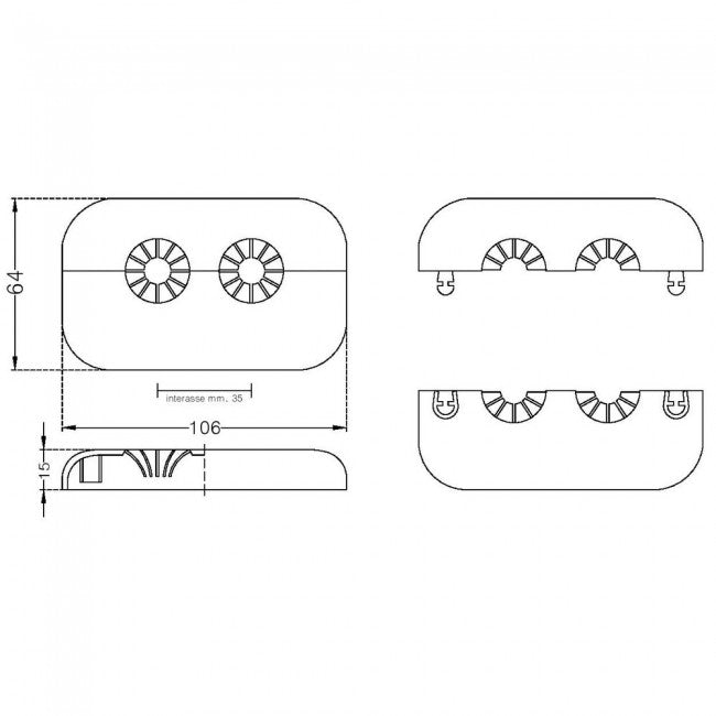 Rosace d'ouverture universelle chromée pour radiateurs monotubes