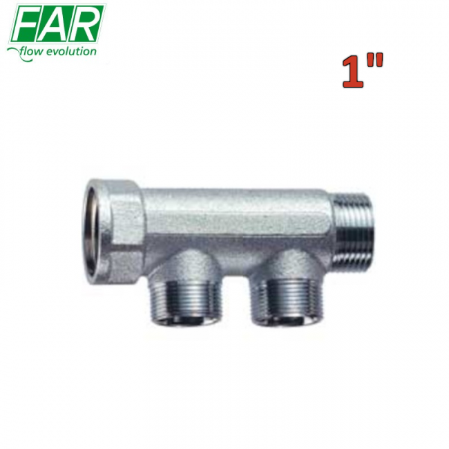 Collecteur modulaire 2 voies 3300 - 1'' M-F, entraxe de 36 mm - FAR