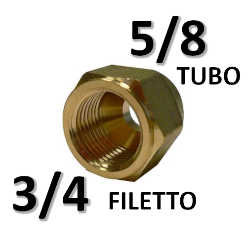 Embout à raccord réduit, trou de 5/8'' x filetage femelle de 3/4''