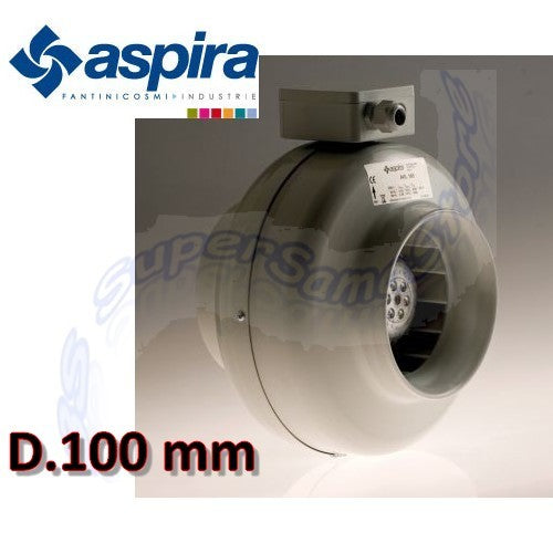 Centrifugal Extractor Fan AKL100 Aspira for Ø 100 mm Ducts