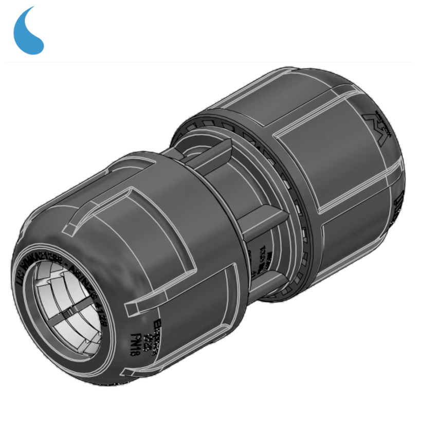 Manchon de compression Ø 25 mm - à serrer dans du polypropylène
