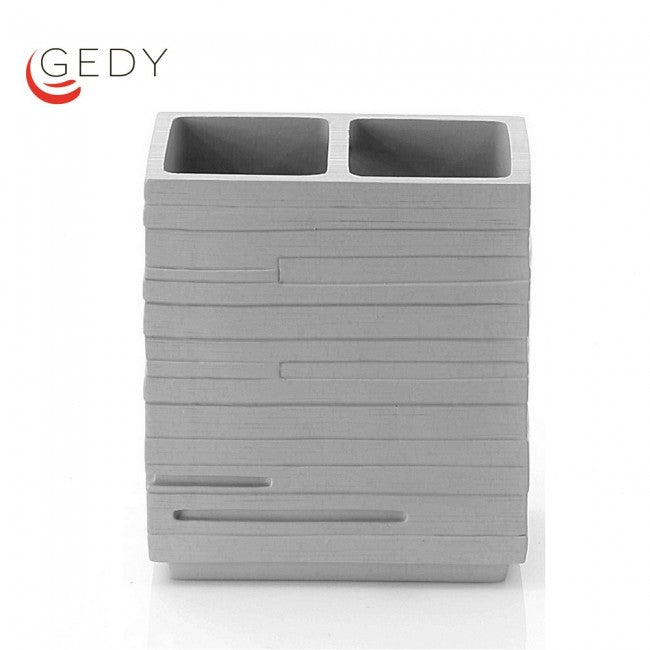Porte-brosse à dents gris Gedy Quadrotto