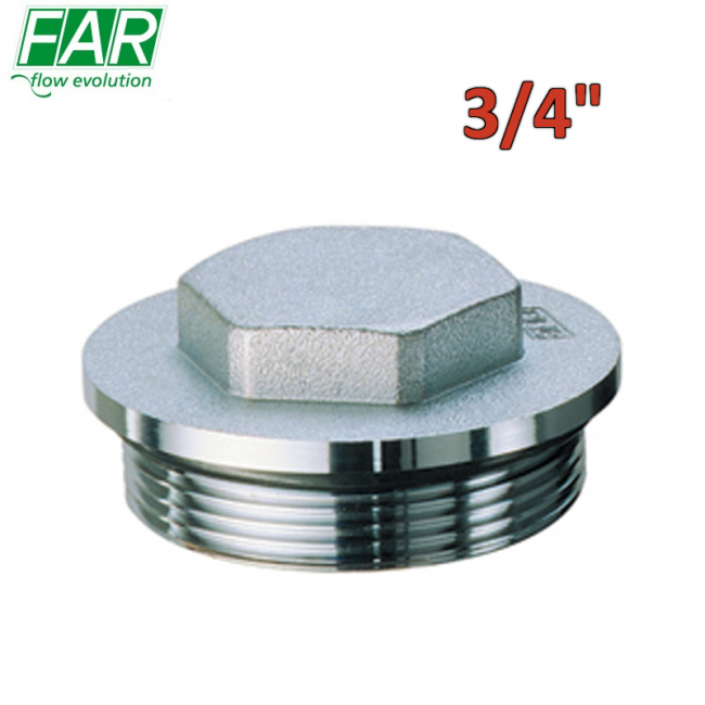 4150 - Bouchon mâle obturé pour collecteur avec joint torique 3/4'' - FAR