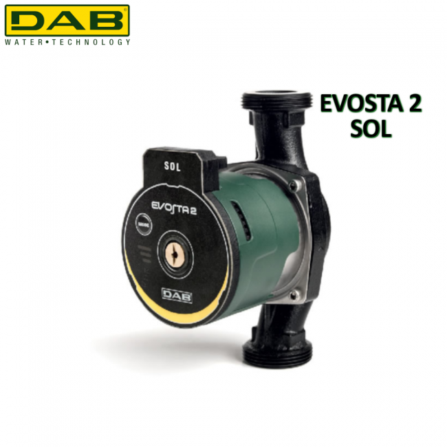 Circulateur à rotor noyé - chauffage solaire ECS - Raccordements 1'' - 1''1/2 DAB EVOSTA 2 SOL 105/180