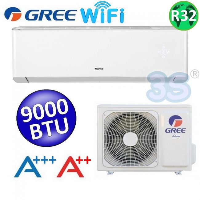 Gree - Climatiseur inverseur AMBER 9000 Btu classe A+++/A++ fonction wi-fi nouveau réfrigérant R32