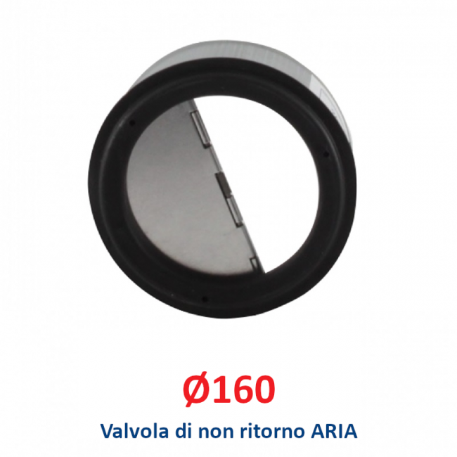 Clapet anti-retour de 160 mm de diamètre pour tuyaux d'air chaud et froid flexibles et rigides