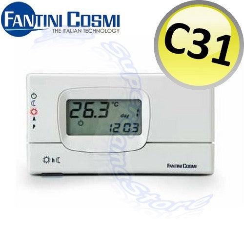 Fantini Cosmi C31 Battery-Powered Weekly Programmable Thermostat