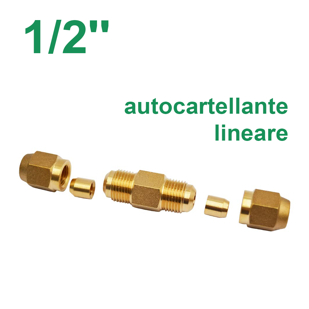 manchon de raccordement auto-évasé en cuivre-aluminium 1/2" pour raccord linéaire