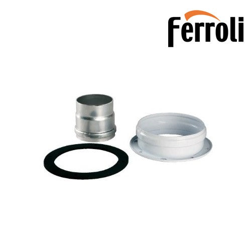 Raccord à brides pour tuyau coaxial vertical Ø 100/60 mm pour chauffe-eau SKY Ferroli