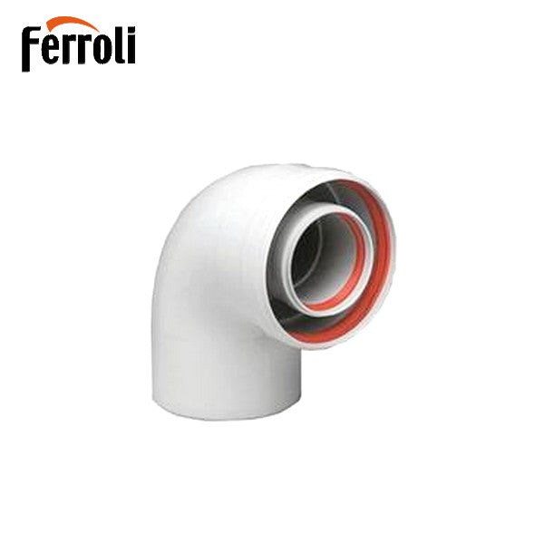90° coaxial elbow Ø 100/60 for condensing boiler