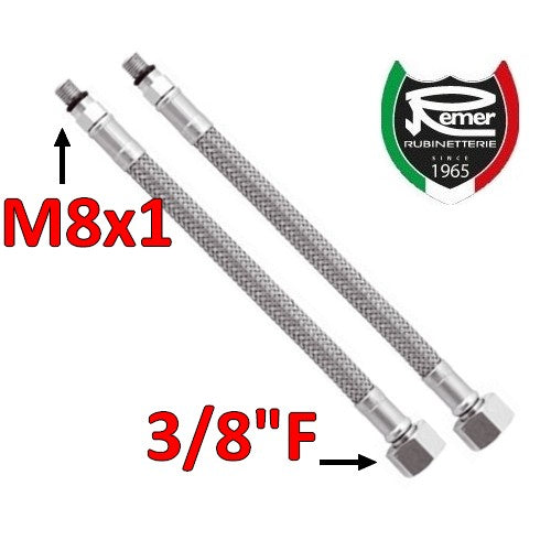 Paire de tuyaux FLEXITALY de 45 cm - M8x1 x 3/8