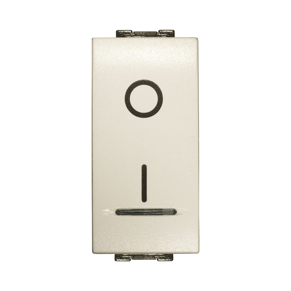 Interrupteur bipolaire lumineux blanc 16 A compatible avec Living International / Light - Feb Electric