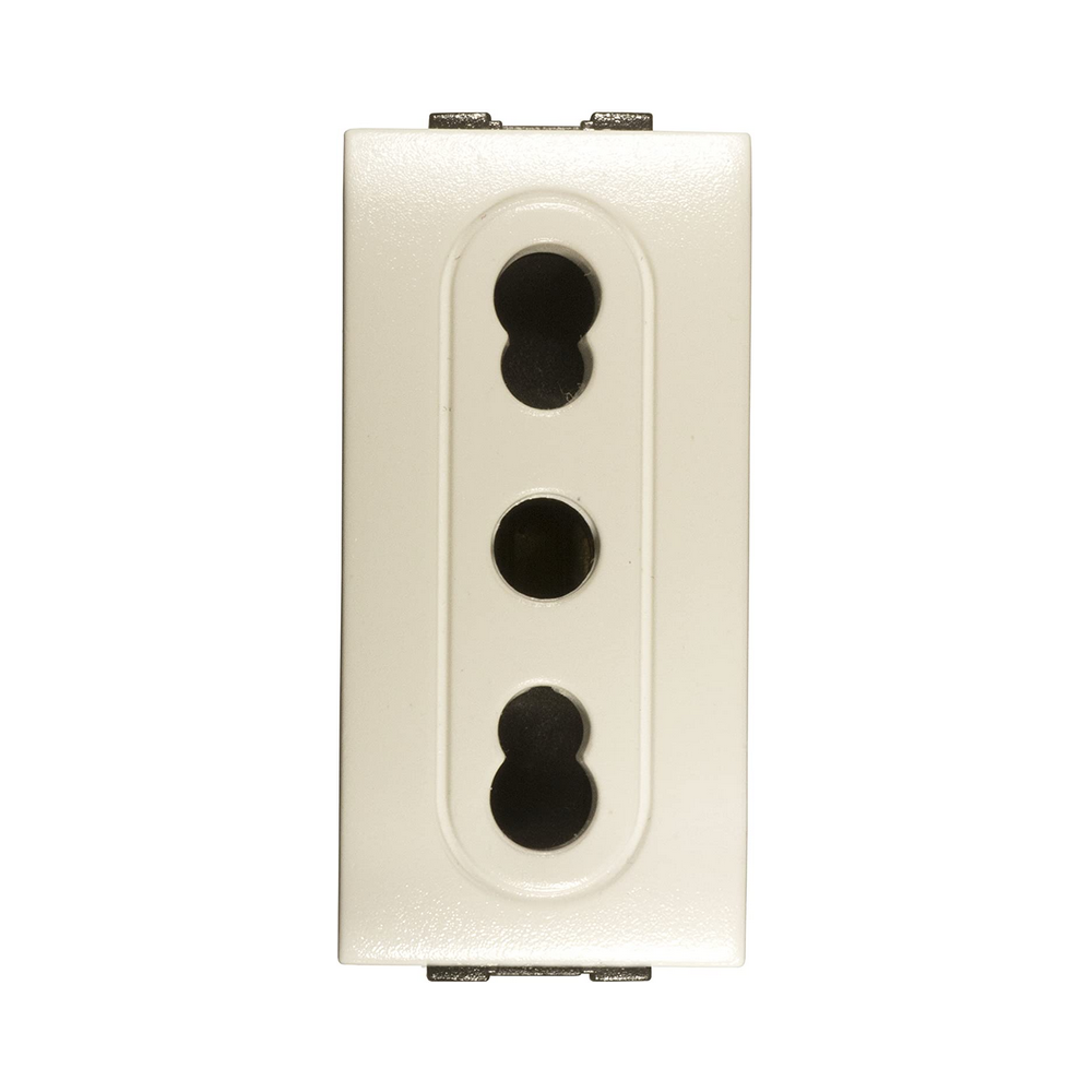 Prise de sécurité bivalente blanche compatible avec Living International / Light - Feb Electric