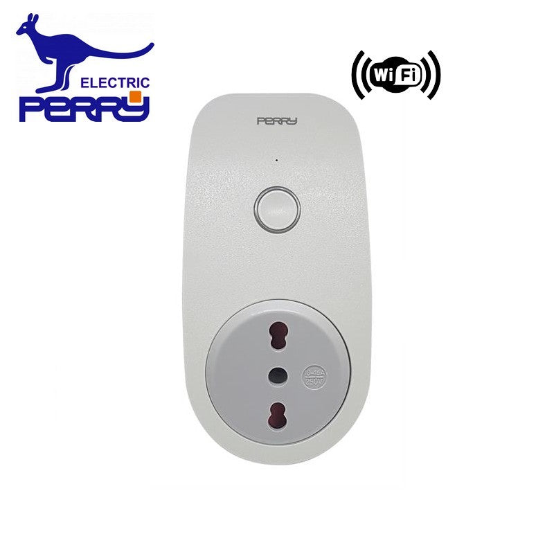 Perry 1IO0057WF - Interrupteur horaire, prise connectée Wi-Fi avec alimentation 10 et 16 A