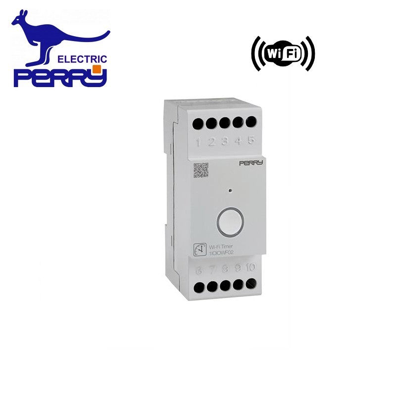 Perry 1IOIOWF02 - Minuterie Wi-Fi 2 modules pour rail DIN