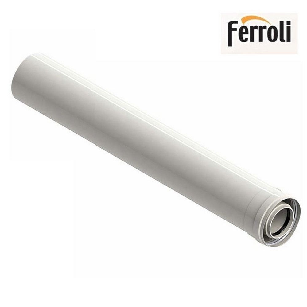 Rallonge coaxiale de 100 cm - Ø 60/100 mm pour chauffe-eau à gaz Ferroli