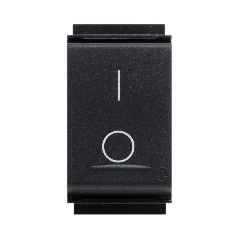 Interrupteur bipolaire noir 16 A 250 V compatible avec Bticino Living Classic - Feb Elettrica
