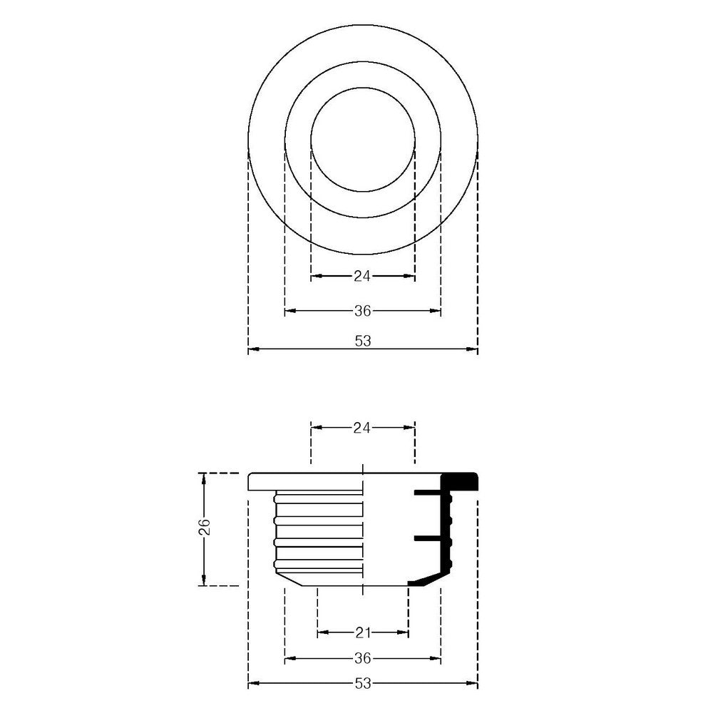 Pince universelle 46x25/32 mm pour courbes techniques en Plurex noir