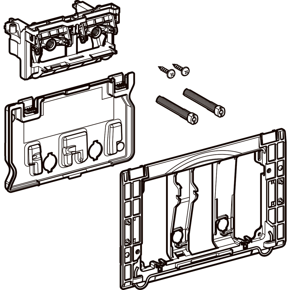 Kit d'adaptation de montage sur plaque GEBERIT SIGMA pour réservoir UNICA