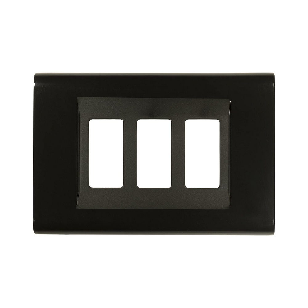 Plaque noire Click 3 modules compatible avec Bticino Magic - Feb Elettrica
