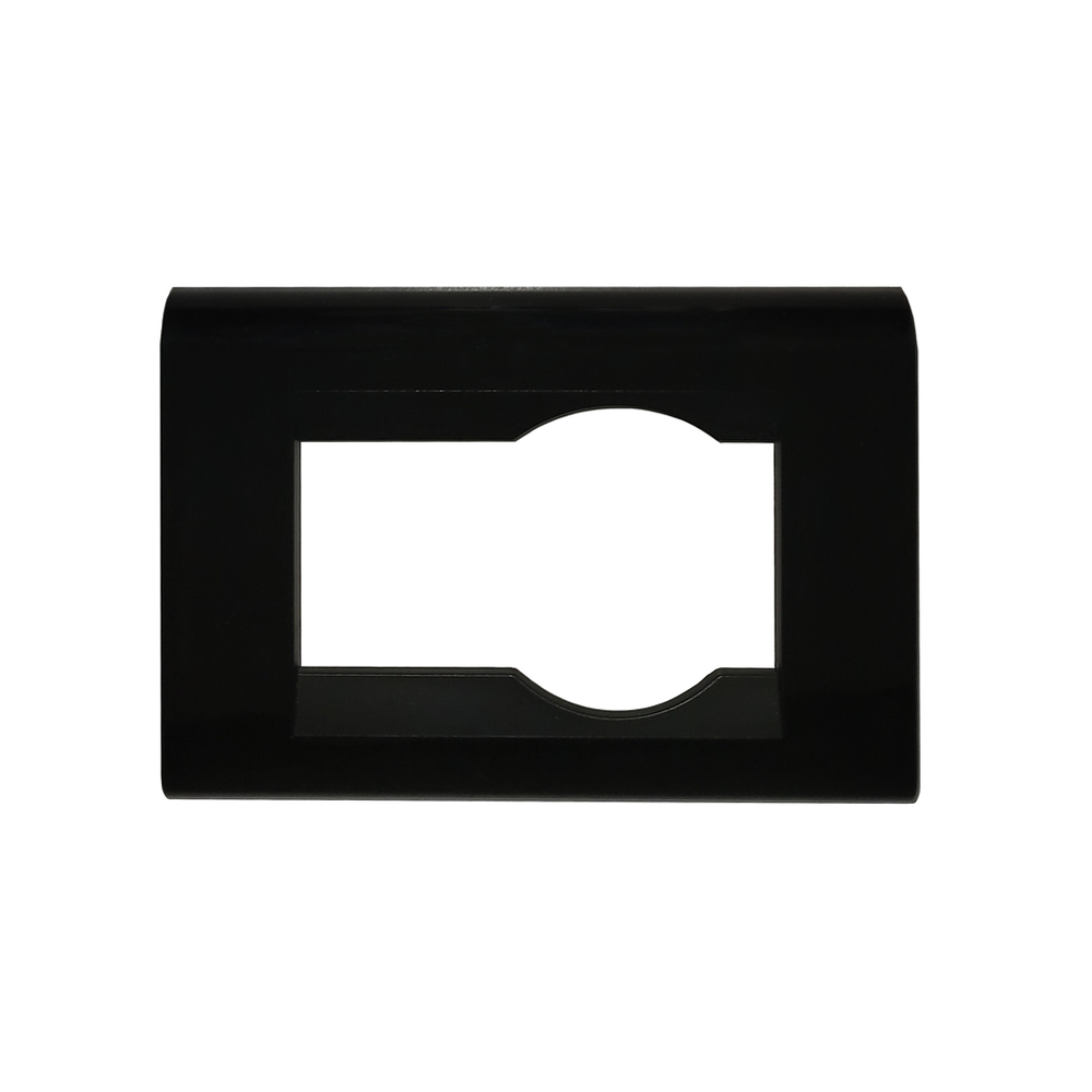 Plaque Unel+1 Posto Noir TL compatible avec Bticino Living Classic - Feb Elettrica