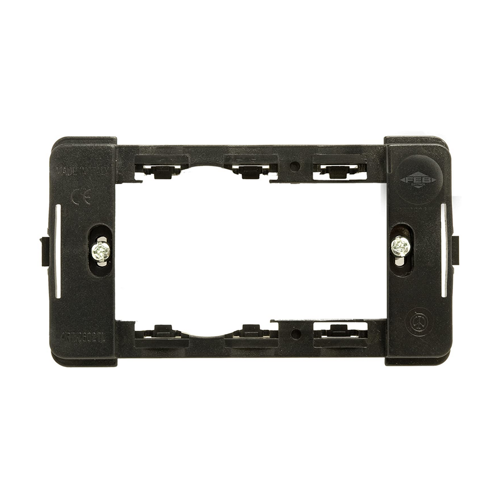 Unel+1 Posto TL Noir Support Compatible avec Bticino Living Classic - Feb Elettrica