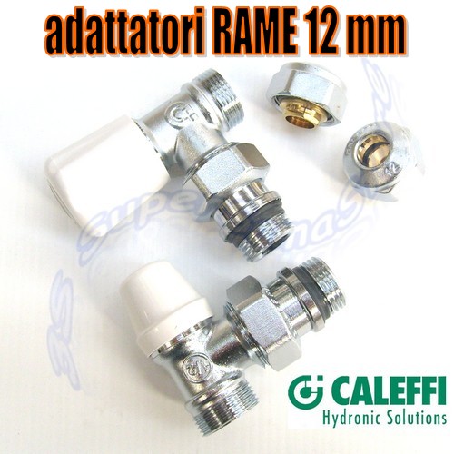 Kit porte-vanne adaptateur en cuivre Caleffi D.12