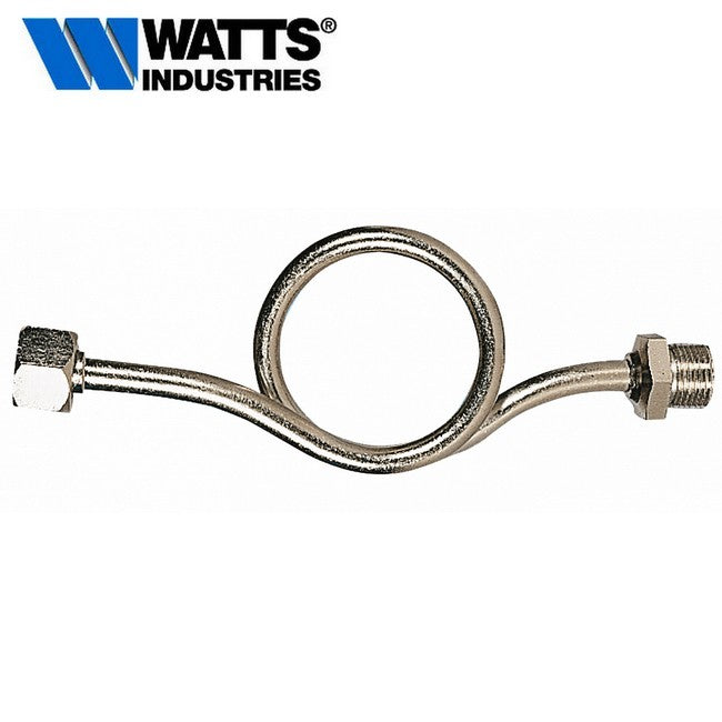 WATTS - Bobine mâle-femelle de 6,35 mm (1/4 po) avec isolation en cuivre nickelé pour manomètre et hydromètre
