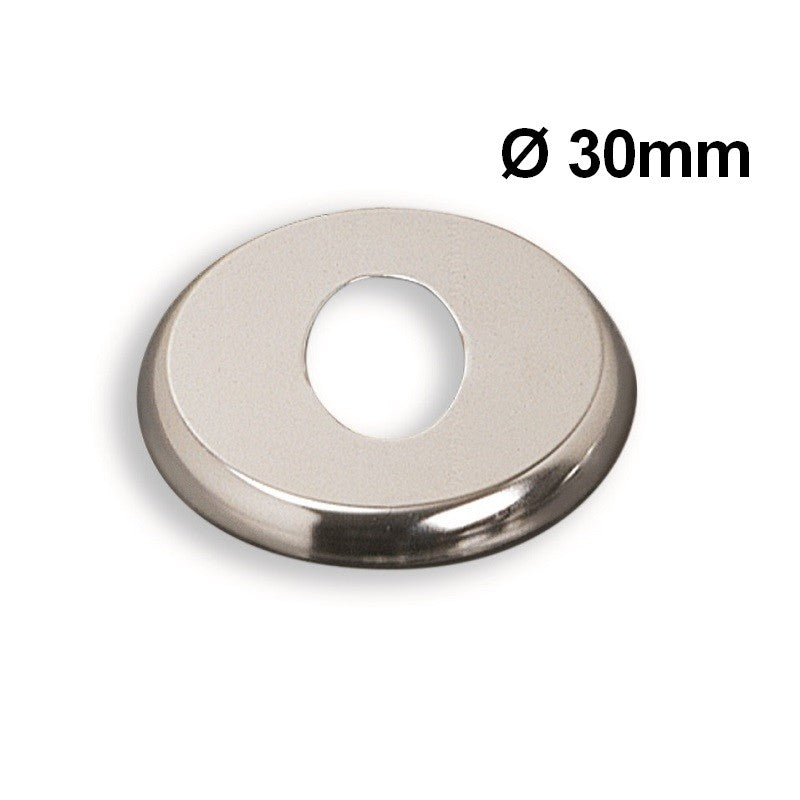 Rosace chromée avec trou ovale Ø 95 mm