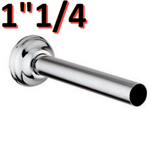 Tube en laiton chromé avec rosace de Ø 32 mm