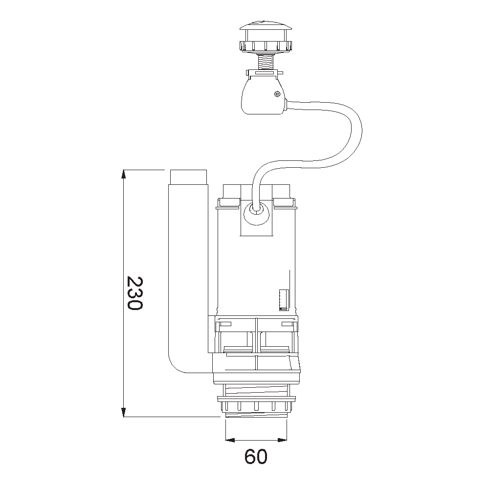 Soupape de chasse d'eau 550 pour réservoir monobloc céramique Fluidmaster